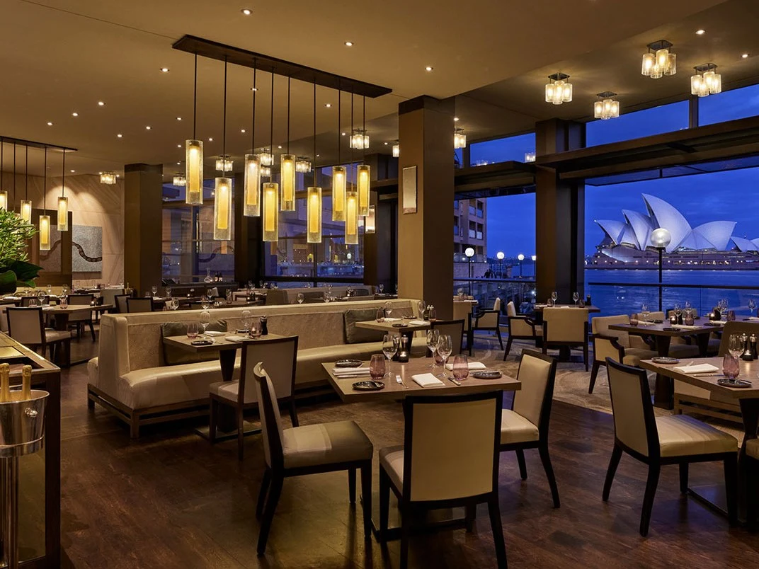 The Dining Room at Park Hyatt Sydney, where James Viles led for four years, offers stunning views of the Sydney Opera House.