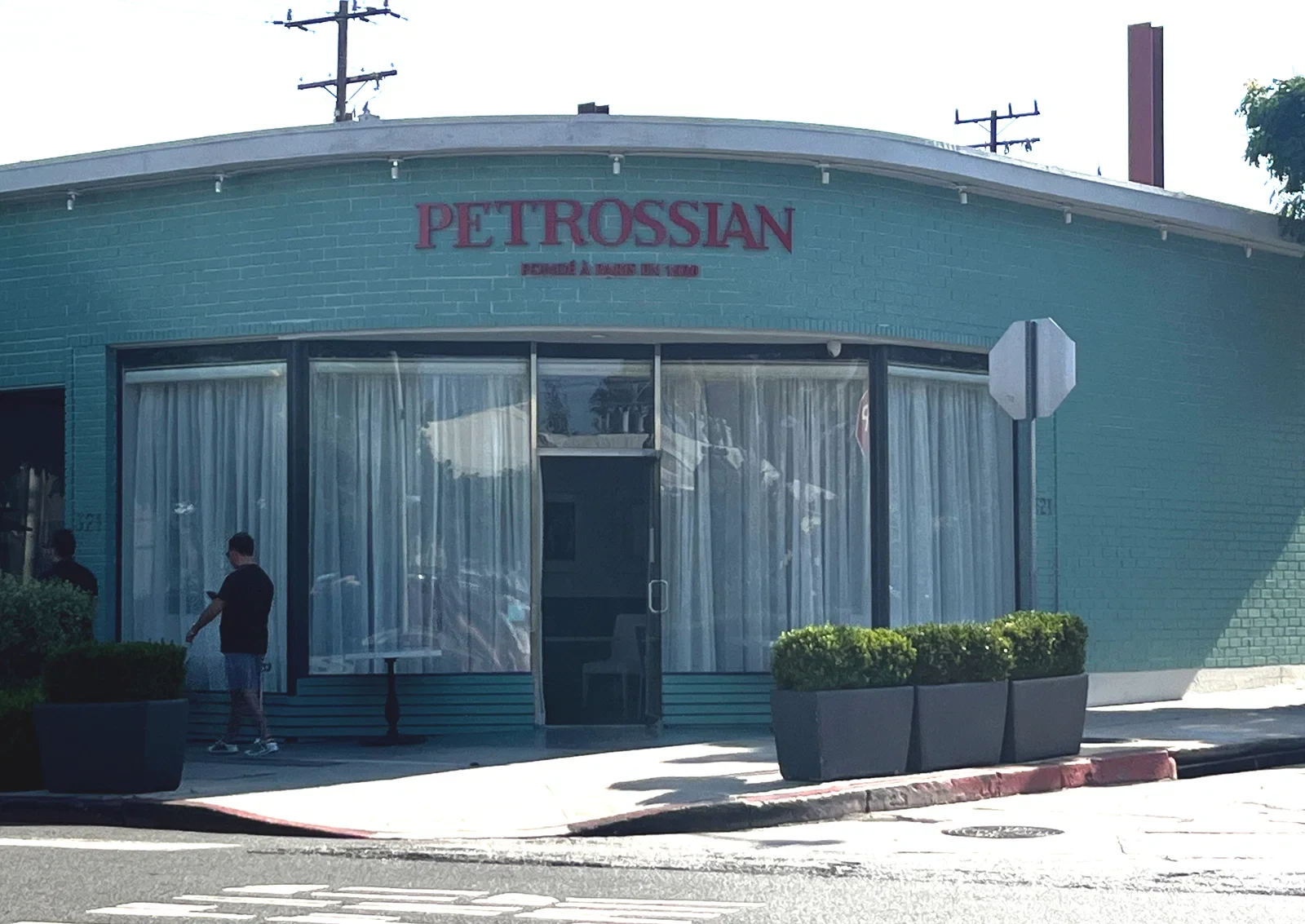 Petrossian's restaurant and shop exterior in Los Angeles