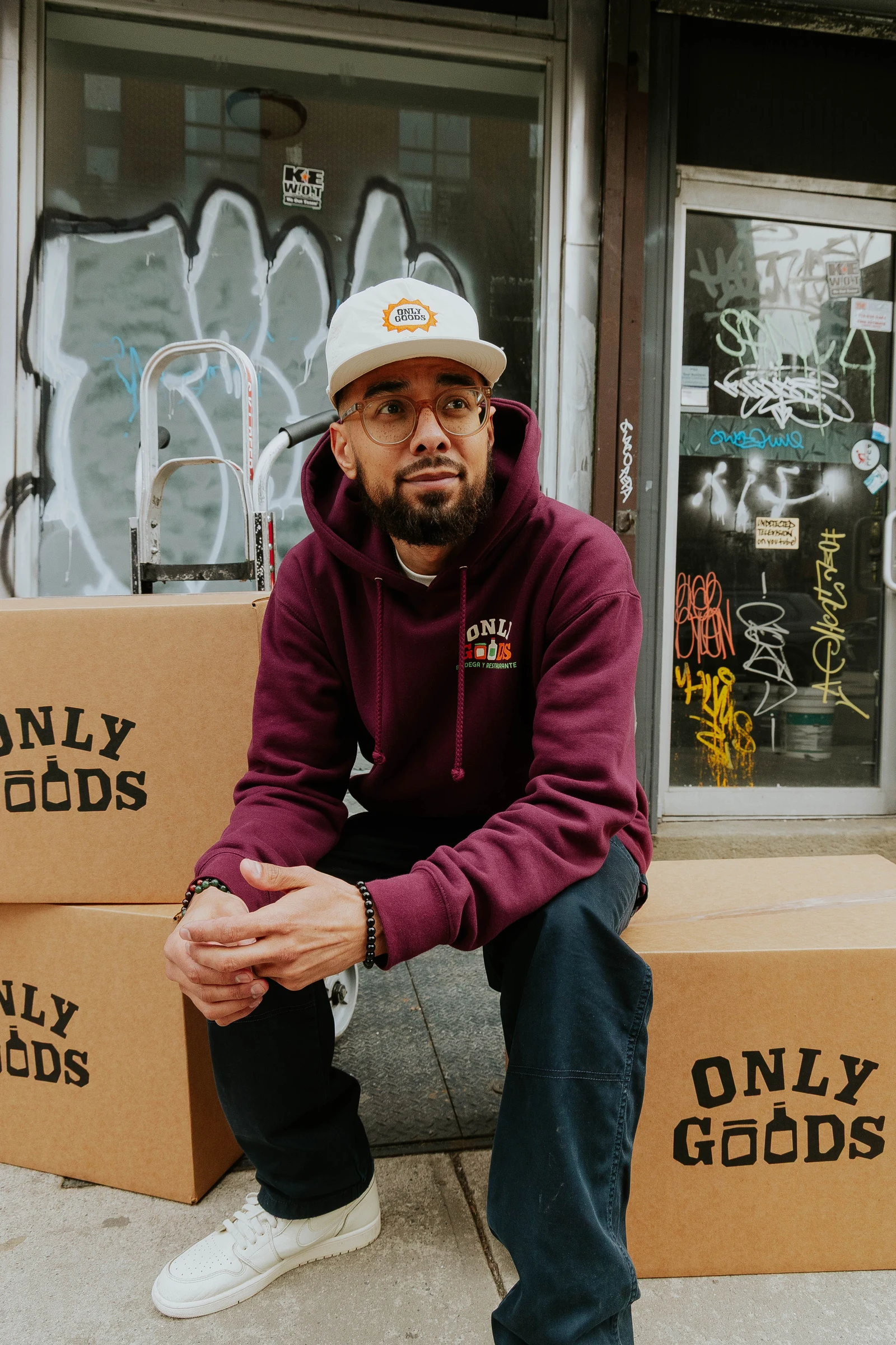 Danny Garcia with his Only Goods boxes, reflecting on his reset after Top Chef.