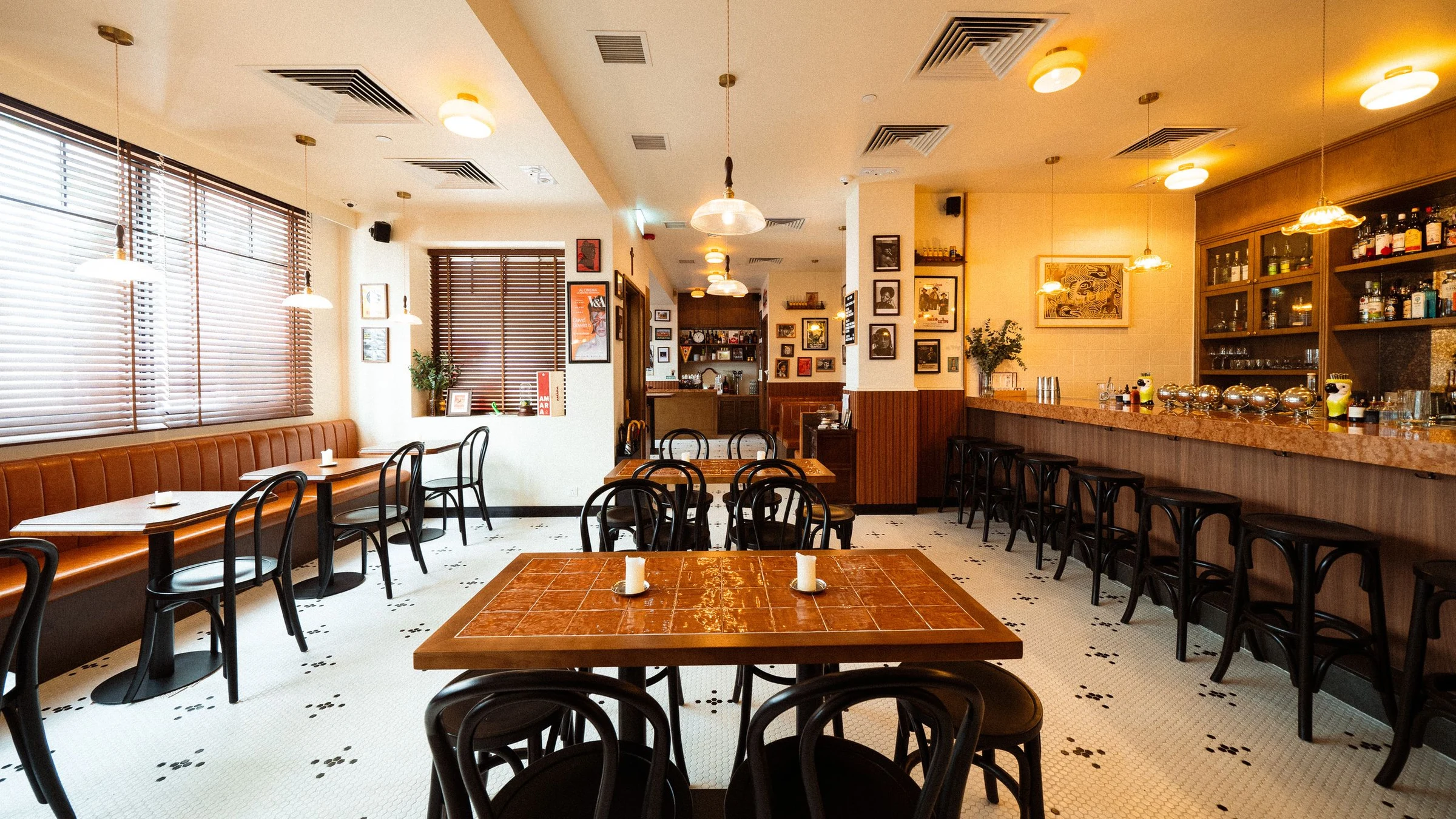 Bar Leone, a nominee for the Spirited Awards, offers a stylish setting with classic bentwood chairs and a well-stocked bar.
