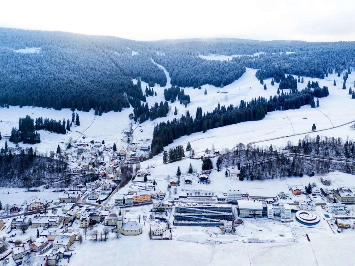 Musée Atelier Audemars Piguet, in the remote, snow-covered Vallée de Joux, Switzerland.