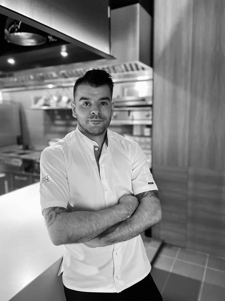 Stephen Lancaster at work in a previous kitchen.