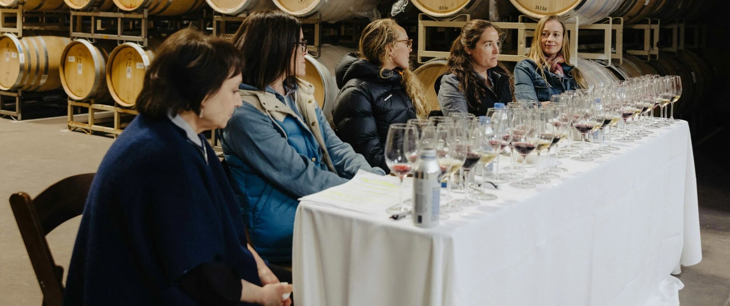 Court of Master Sommeliers candidates practice blind tasting at the Deductive Tasting Method Workshop.