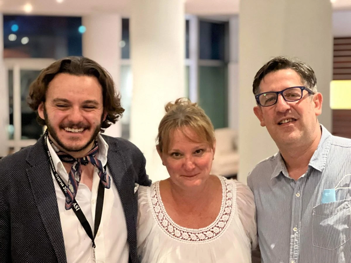 Romané Basset and colleagues at an event related to the Laurent-Perrier Champagne Scholarship.