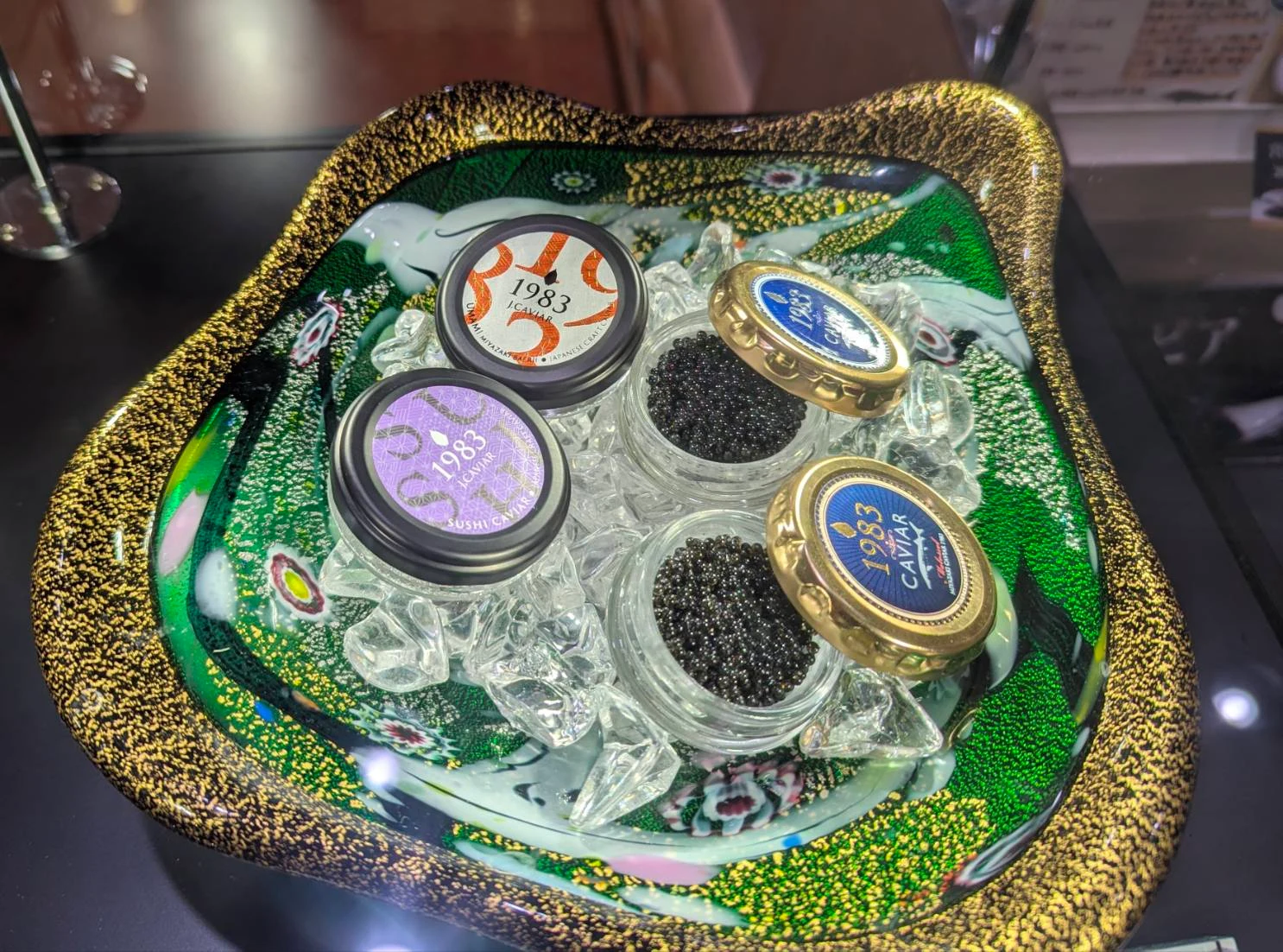 Miyazaki Caviar 1983 product tin and glass jar