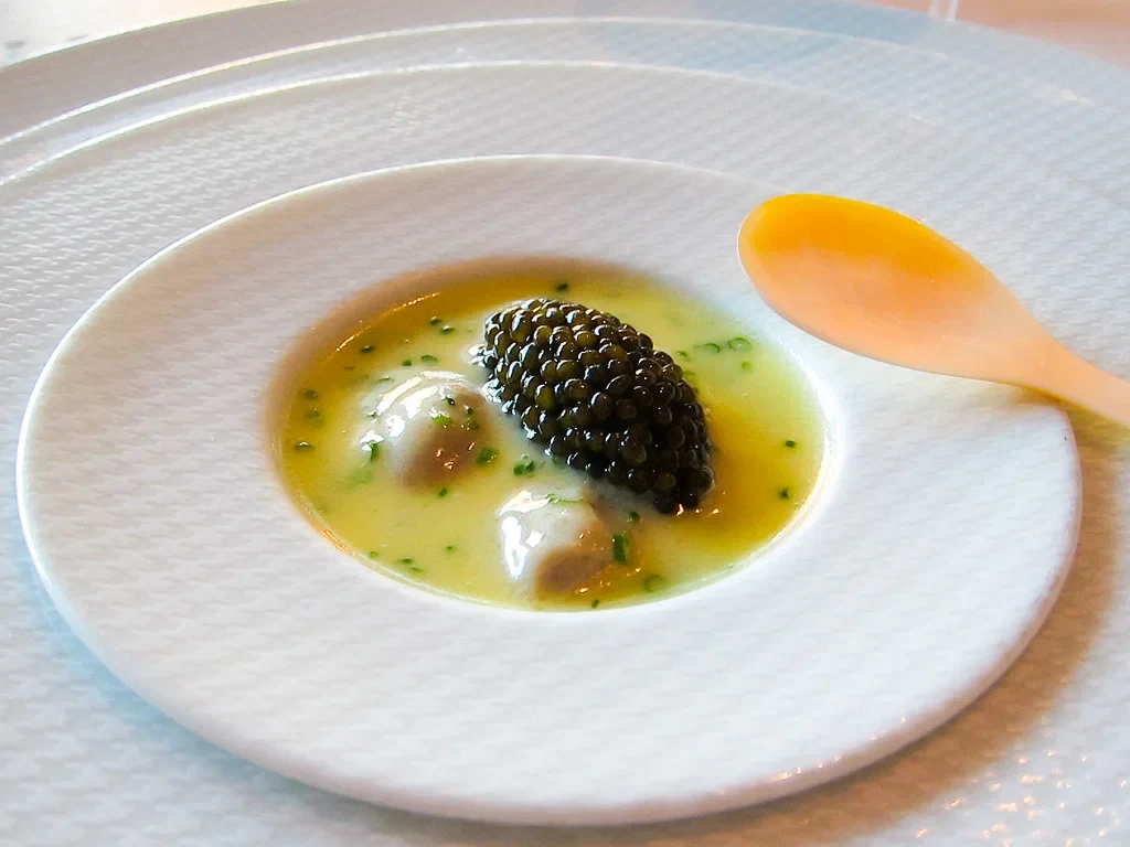 Regiis Ova caviar served in Per Se's Oysters and Pearls