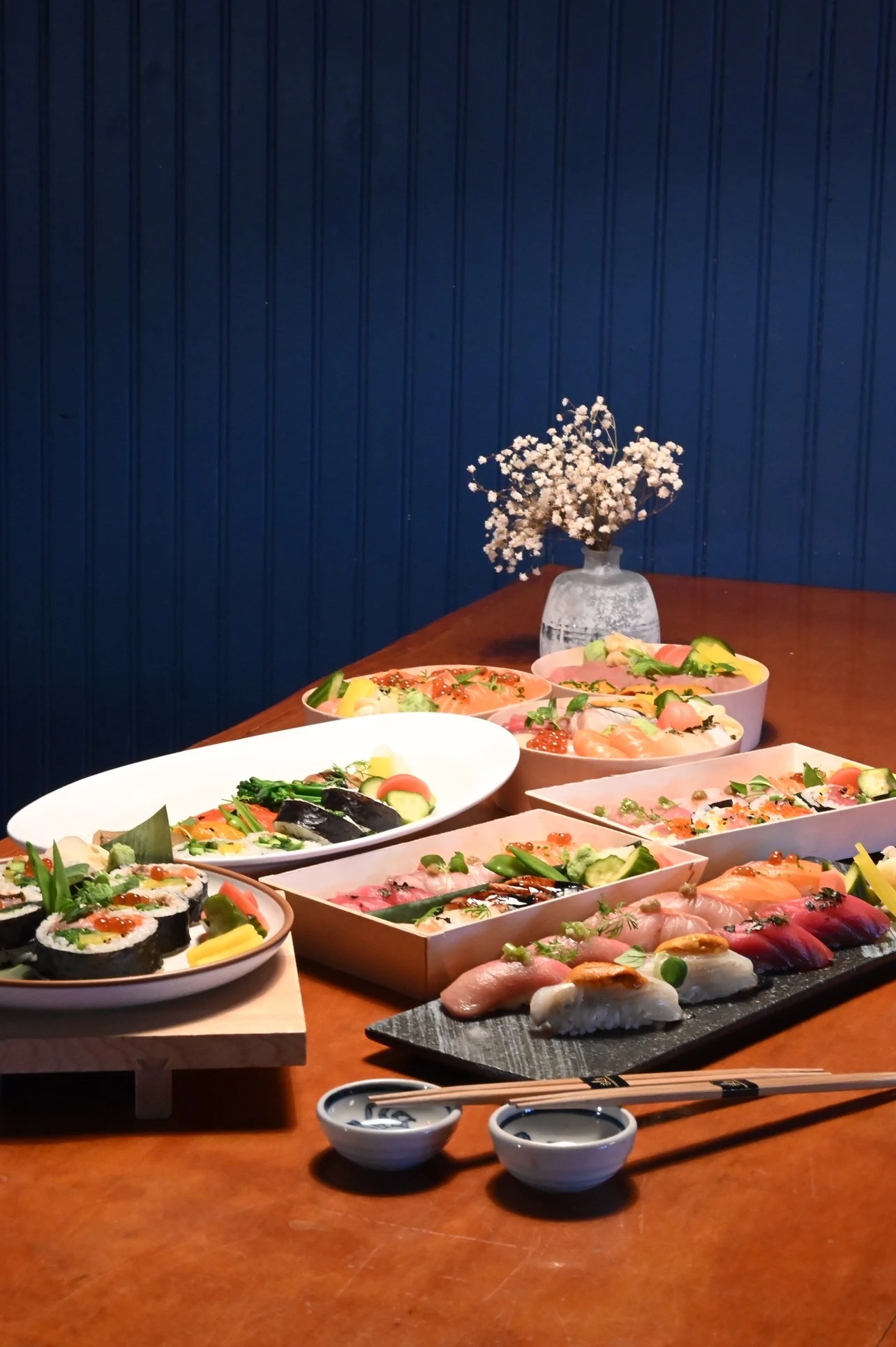 Yukinori Yamamoto's omakase-quality sushi and bento boxes are ready for service.